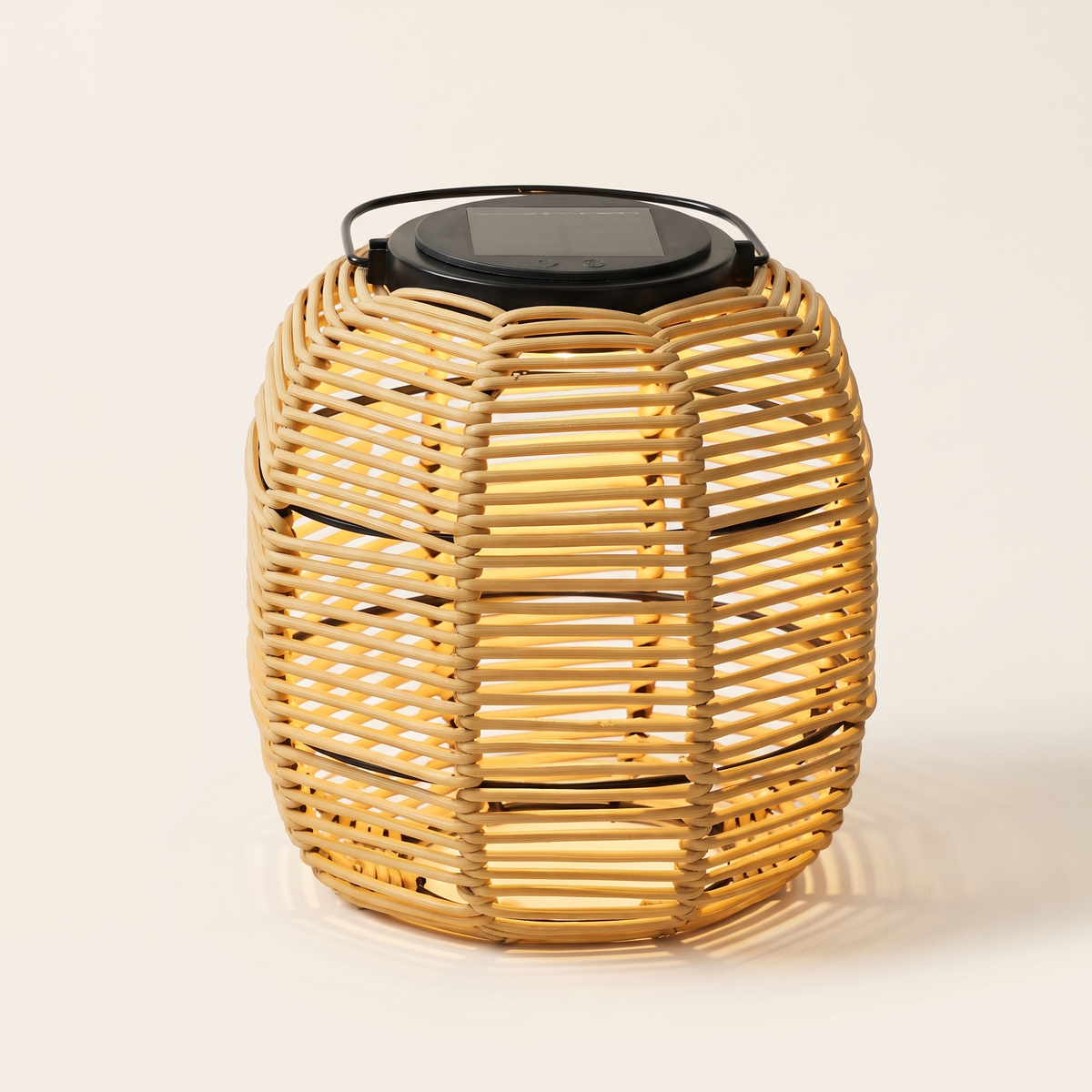 Woven Solar Lantern — Dense Rattan hero