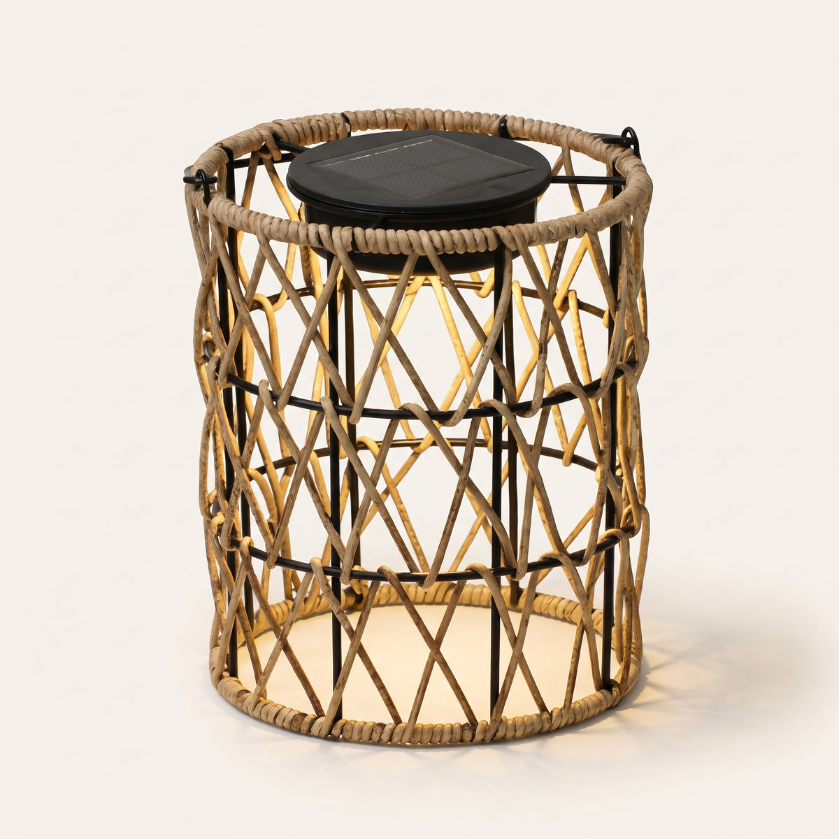 Woven Solar Lantern — X-Shaped hero