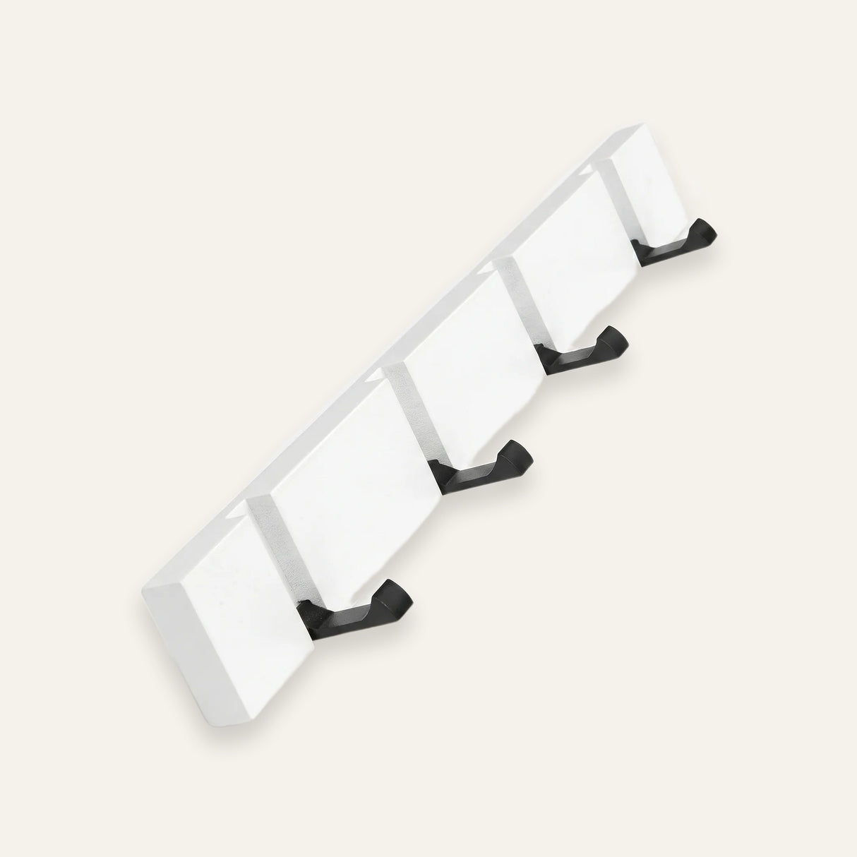 Fold-down wall coat rack in white — hero