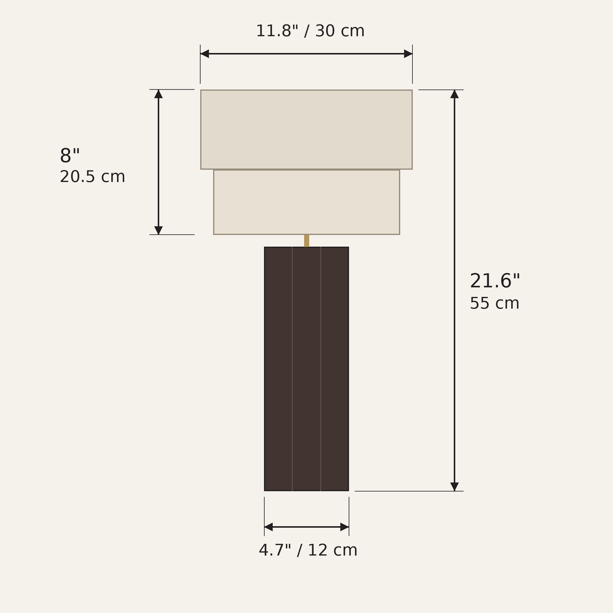 Marbella Table Lamp — dimensions