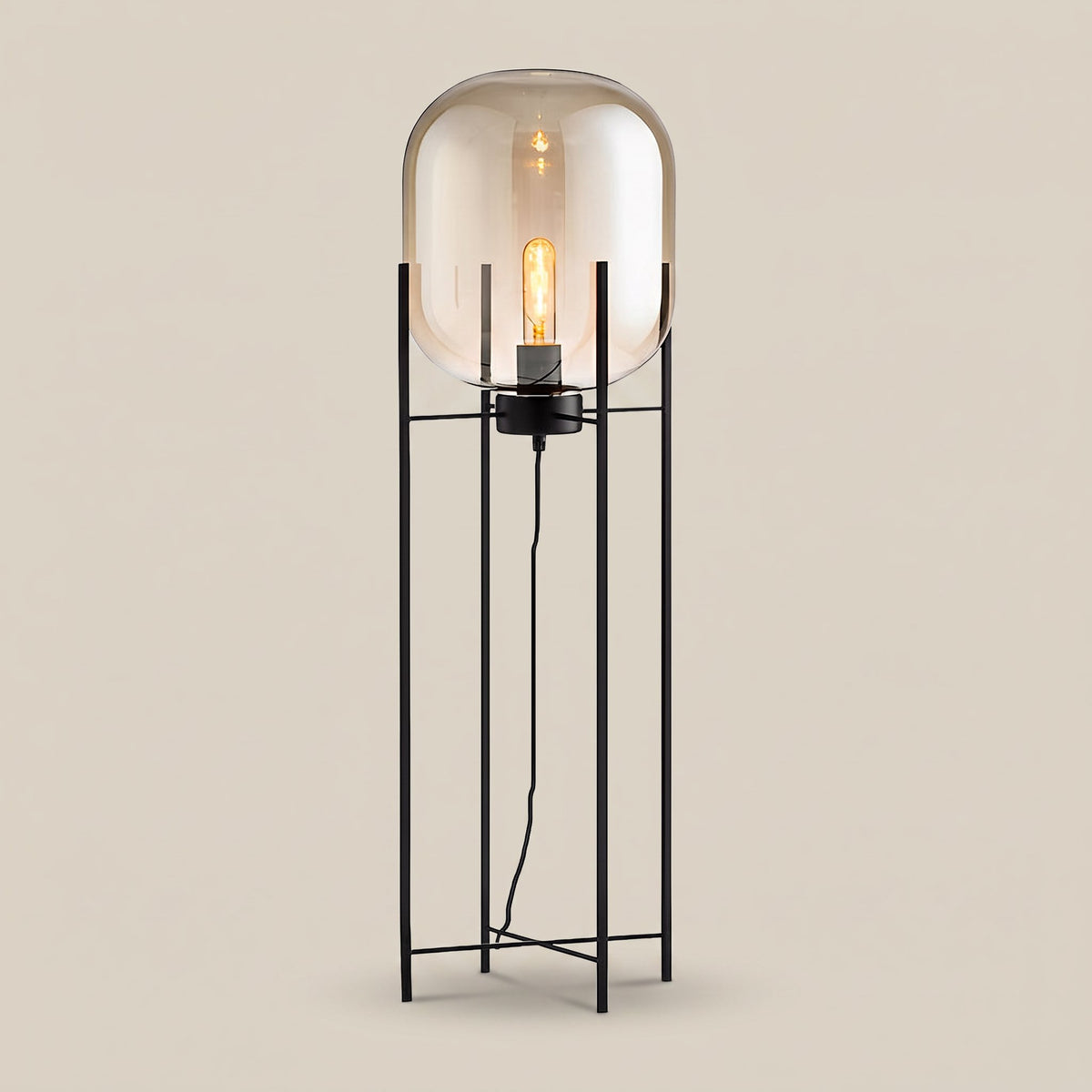 Nimbus Glass Floor Lamp — Amber hero