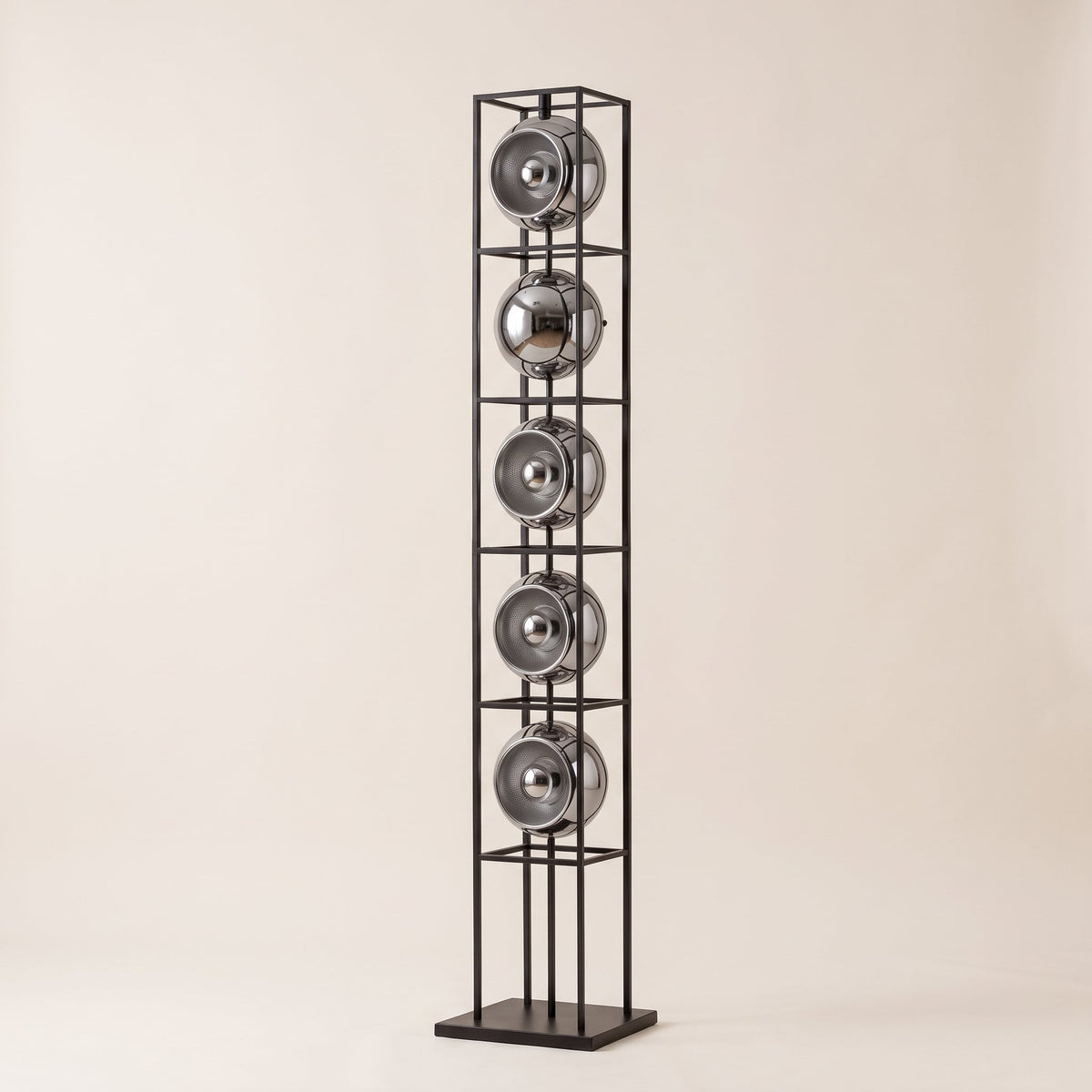 Orbit Bauhaus Floor Lamp — Black hero, studio