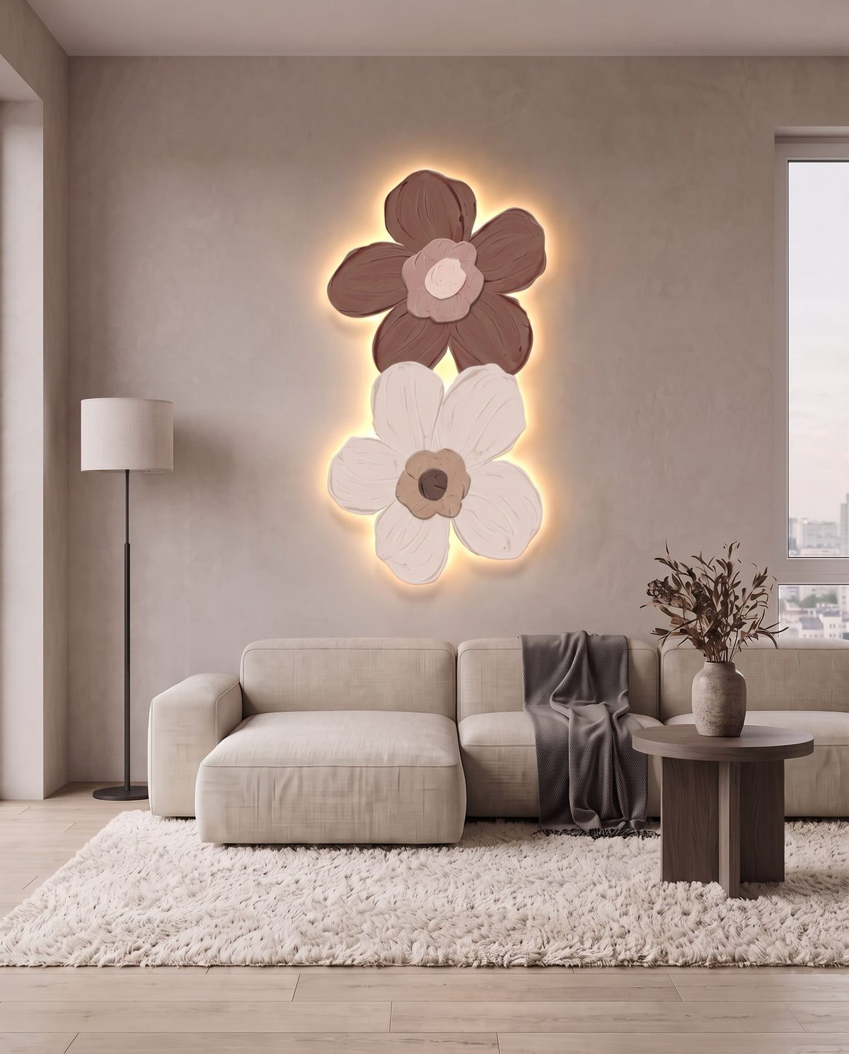 Petal Glow Wall Art — living room, Style A