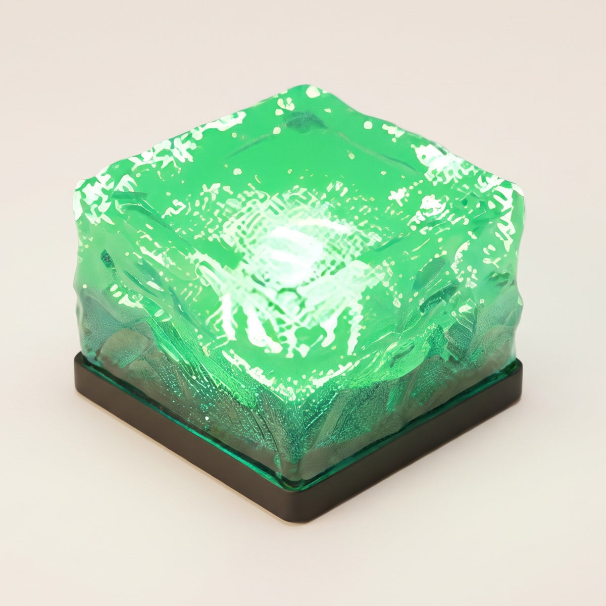 Glacier Solar Paver Light — Green Light hero