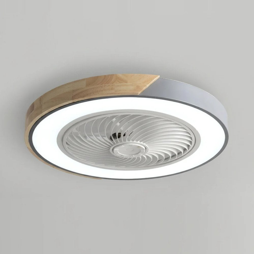 Bladeless Ceiling Fan — Gray round finish