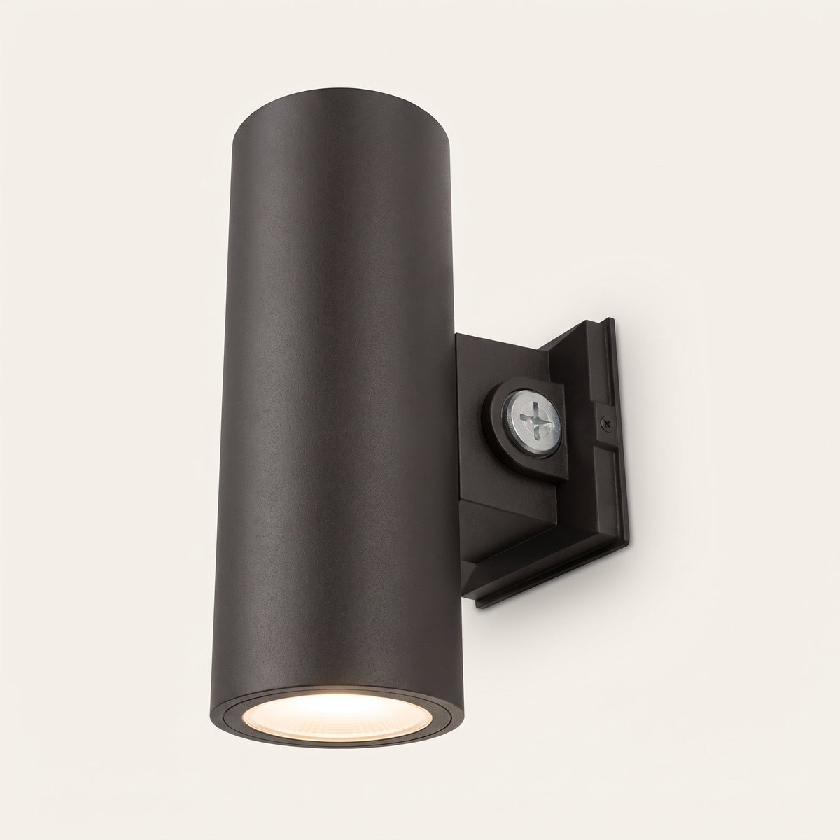 Bastion Cylinder Wall Light — front view of the up and down cylinder in three sizes
