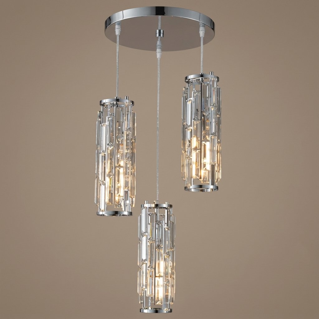 Prism Mini Pendant — Chrome 3-Light cluster studio