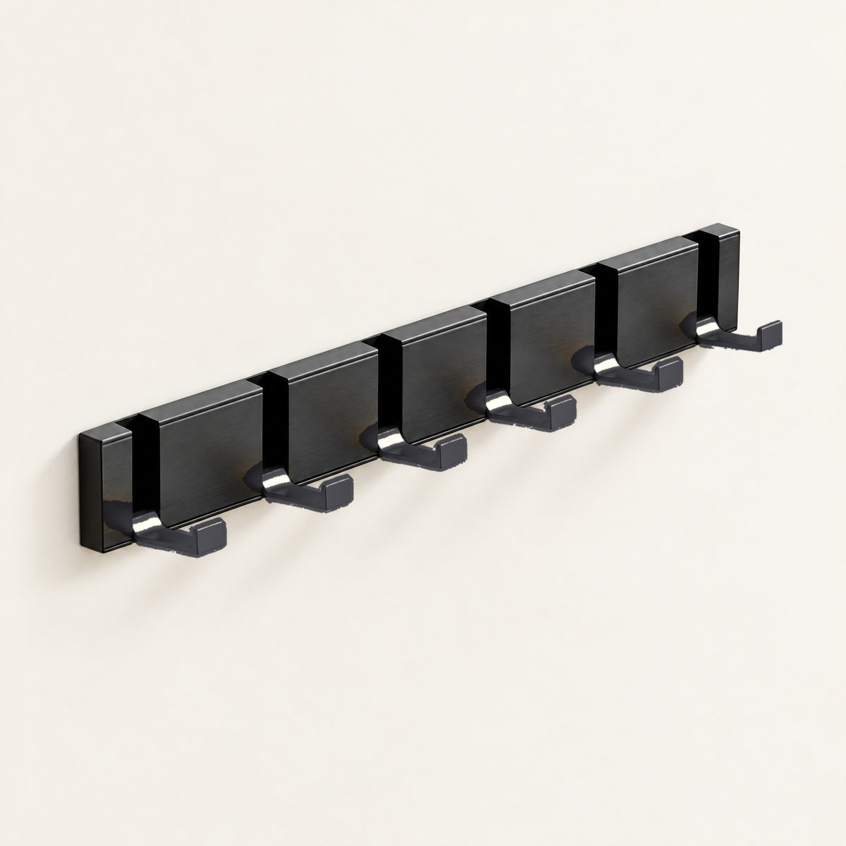 Foldable Hook Rack — All black, 6 hooks