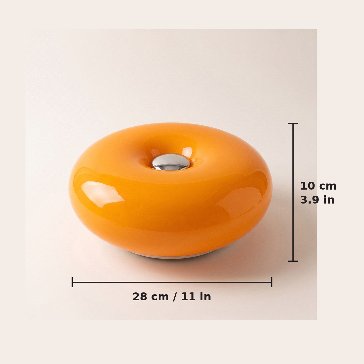 Halo Bauhaus Table Lamp dimensions: 28 cm diameter, 10 cm height