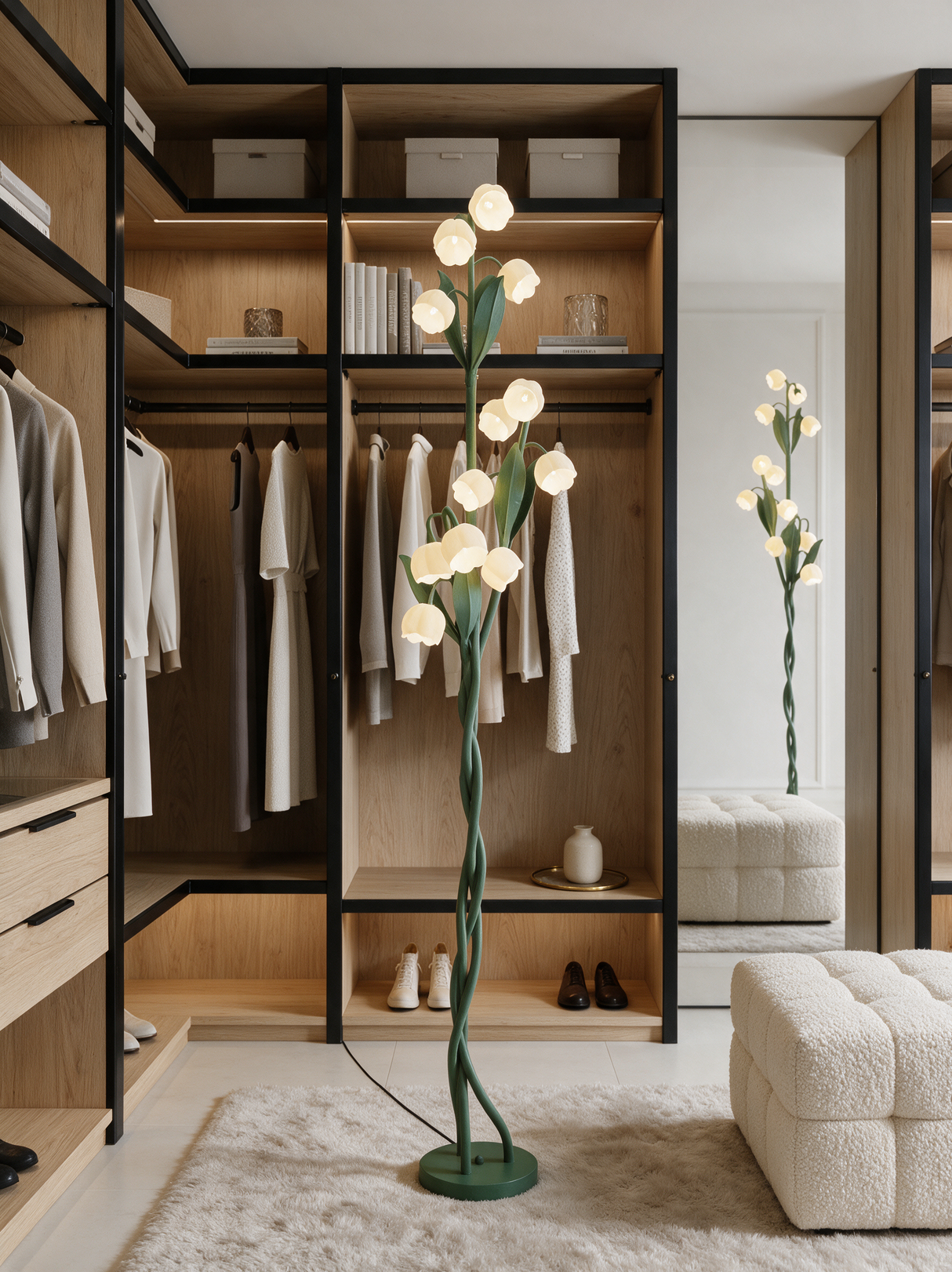 Orchid Stem Floor Lamp — closet lifestyle