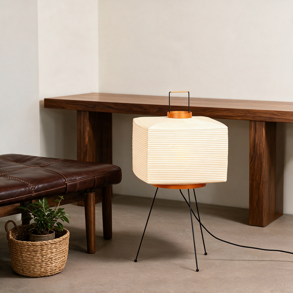 Origami Washi Table Lamp — shelf lifestyle