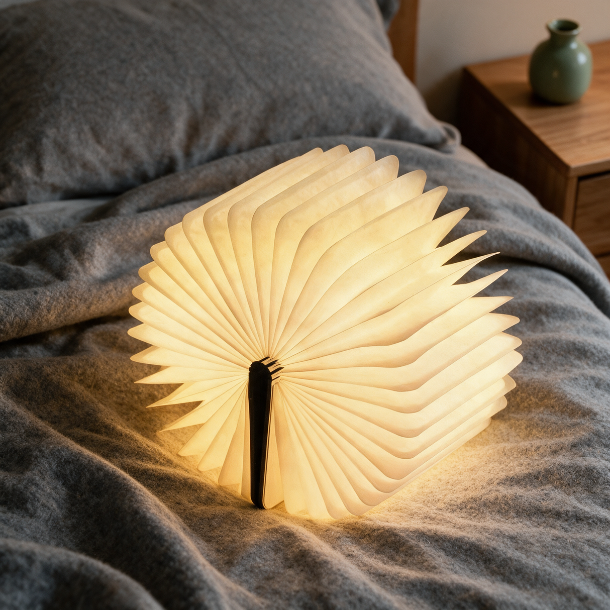 Lumibook Foldable Table Lamp — bedside lifestyle