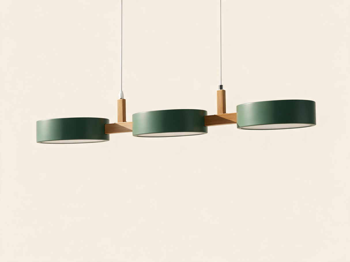 Beam Linear Pendant Light — solid Green hero