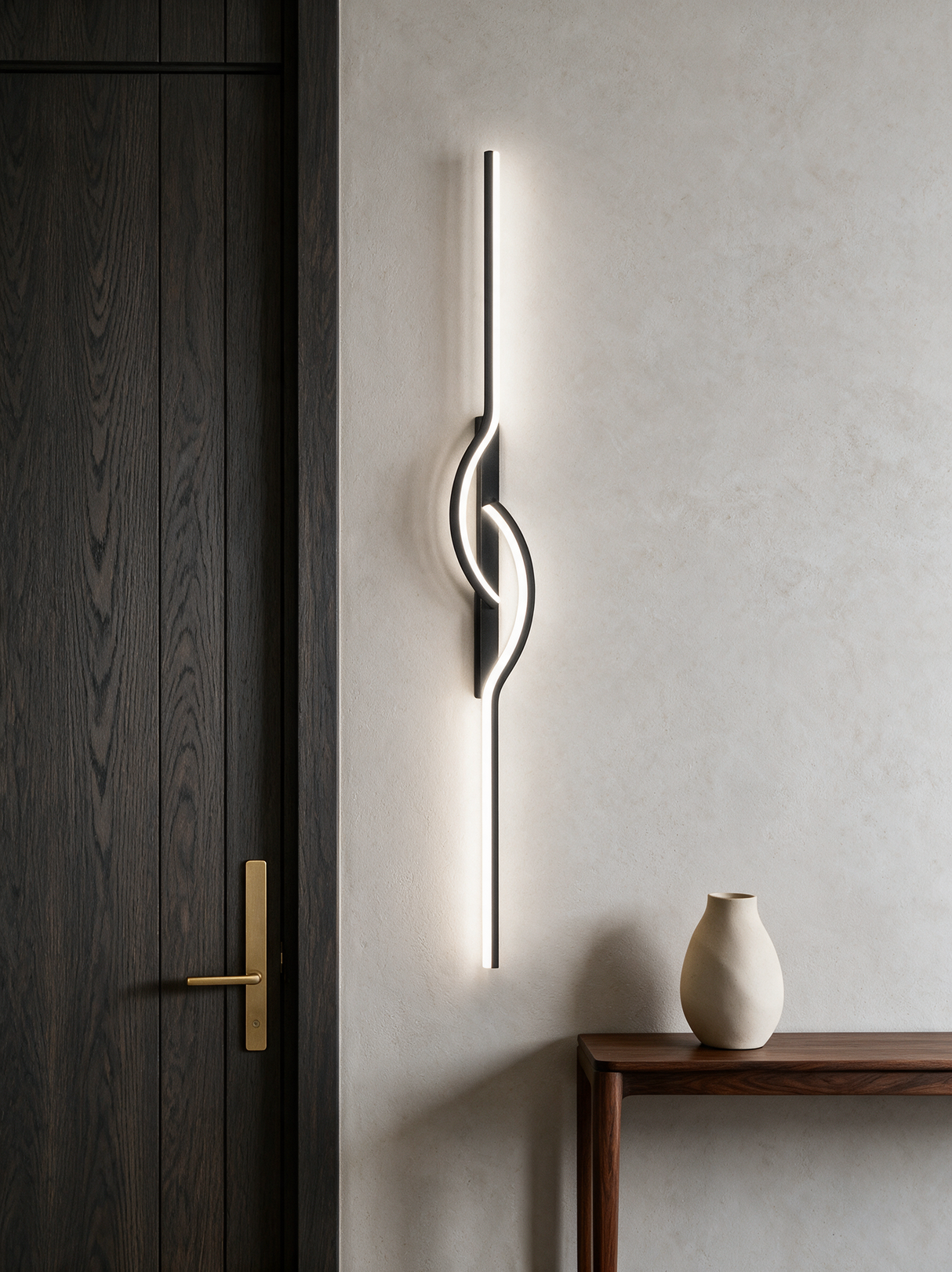 Halo Bar Wall Sconce - lifestyle image in hallway