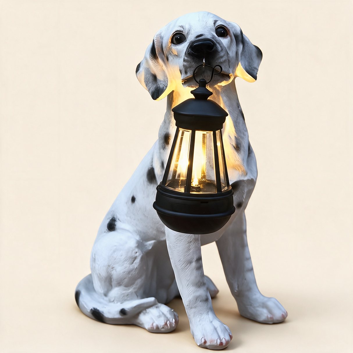 Guardian Dog Lantern Statue - hero product shot (Dalmatian)