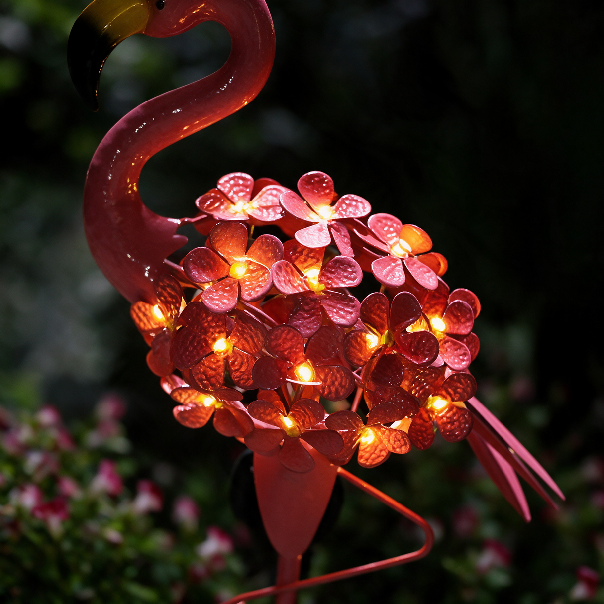 Blossom Flamingo Stake Light - macro detail shot