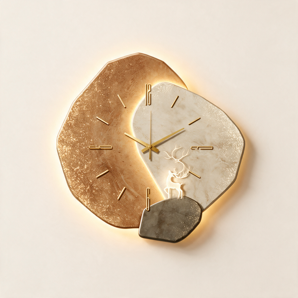 Eclipse Stone Wall Clock - hero product shot (Model A)