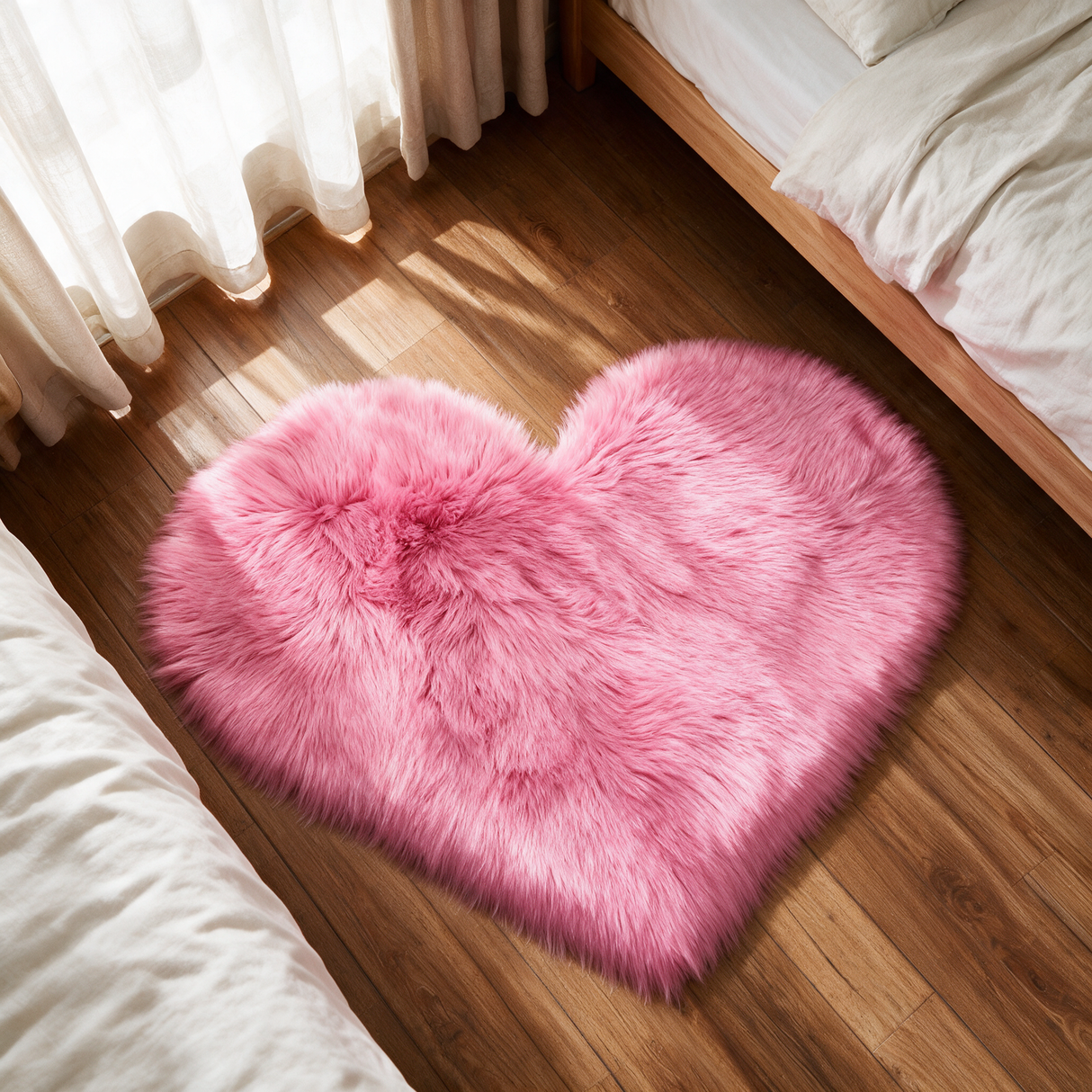 Sweetheart Plush Rug - Rose Red