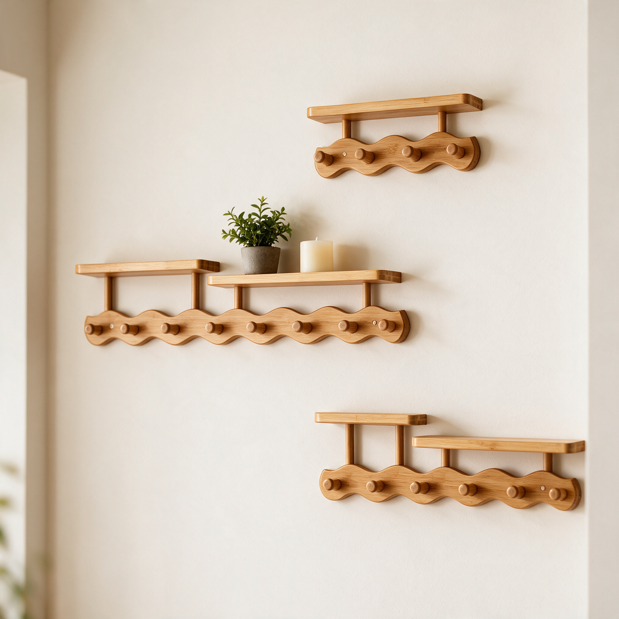 Haven Bamboo Wall Rack lifestyle
