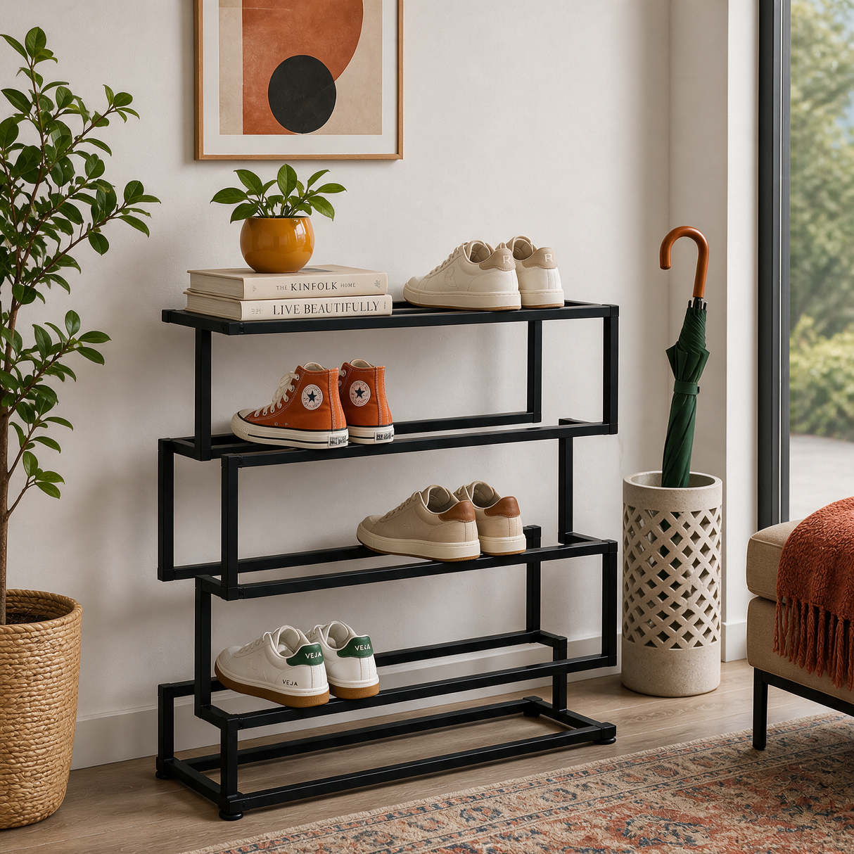 Foundry Shoe Rack lifestyle