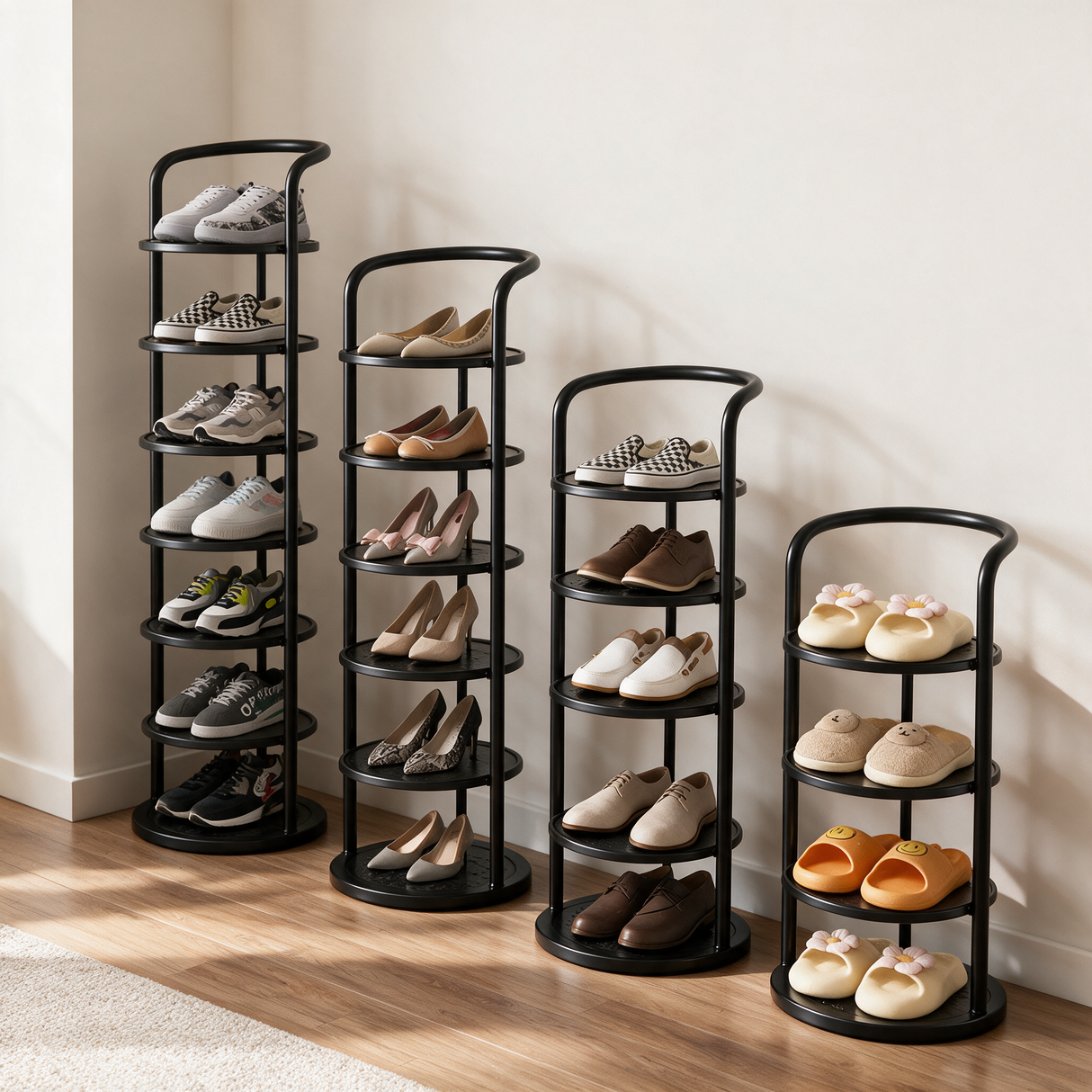 Vertex Round Shoe Rack lifestyle