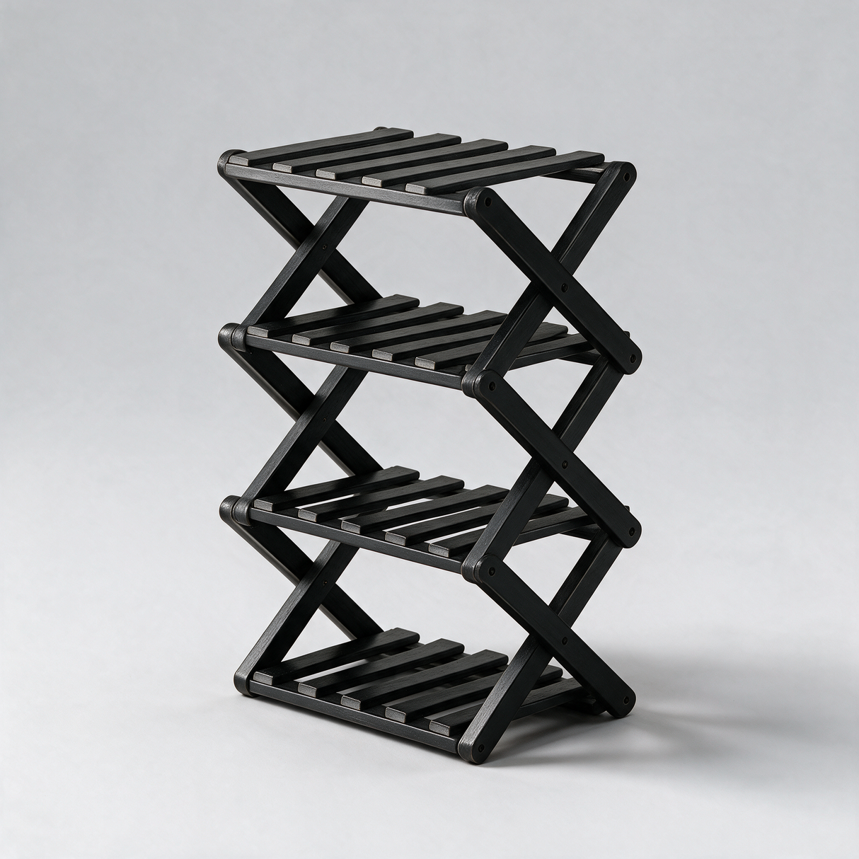 Kaito Bamboo Shoe Rack - Black