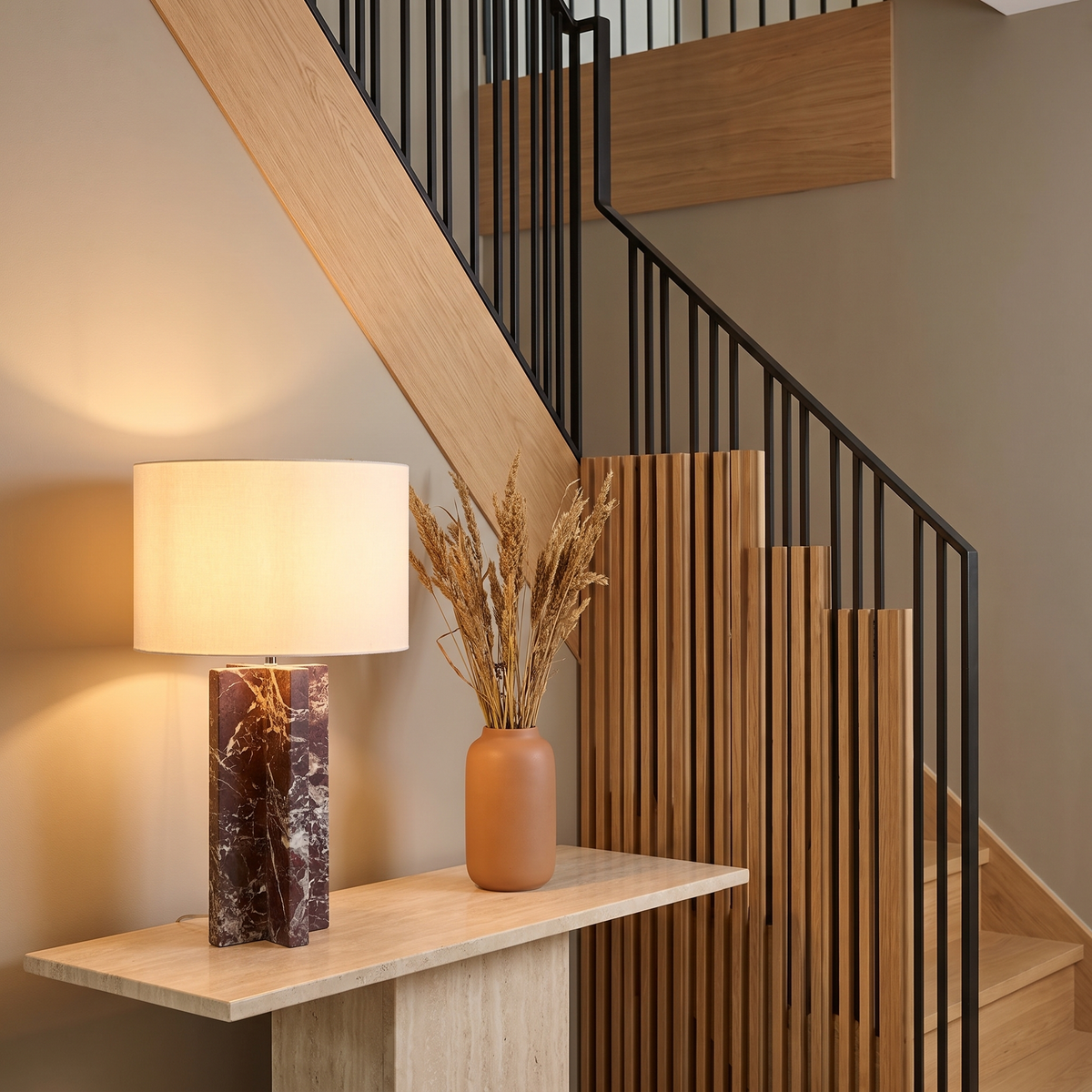 Marbella Table Lamp — stair landing lifestyle