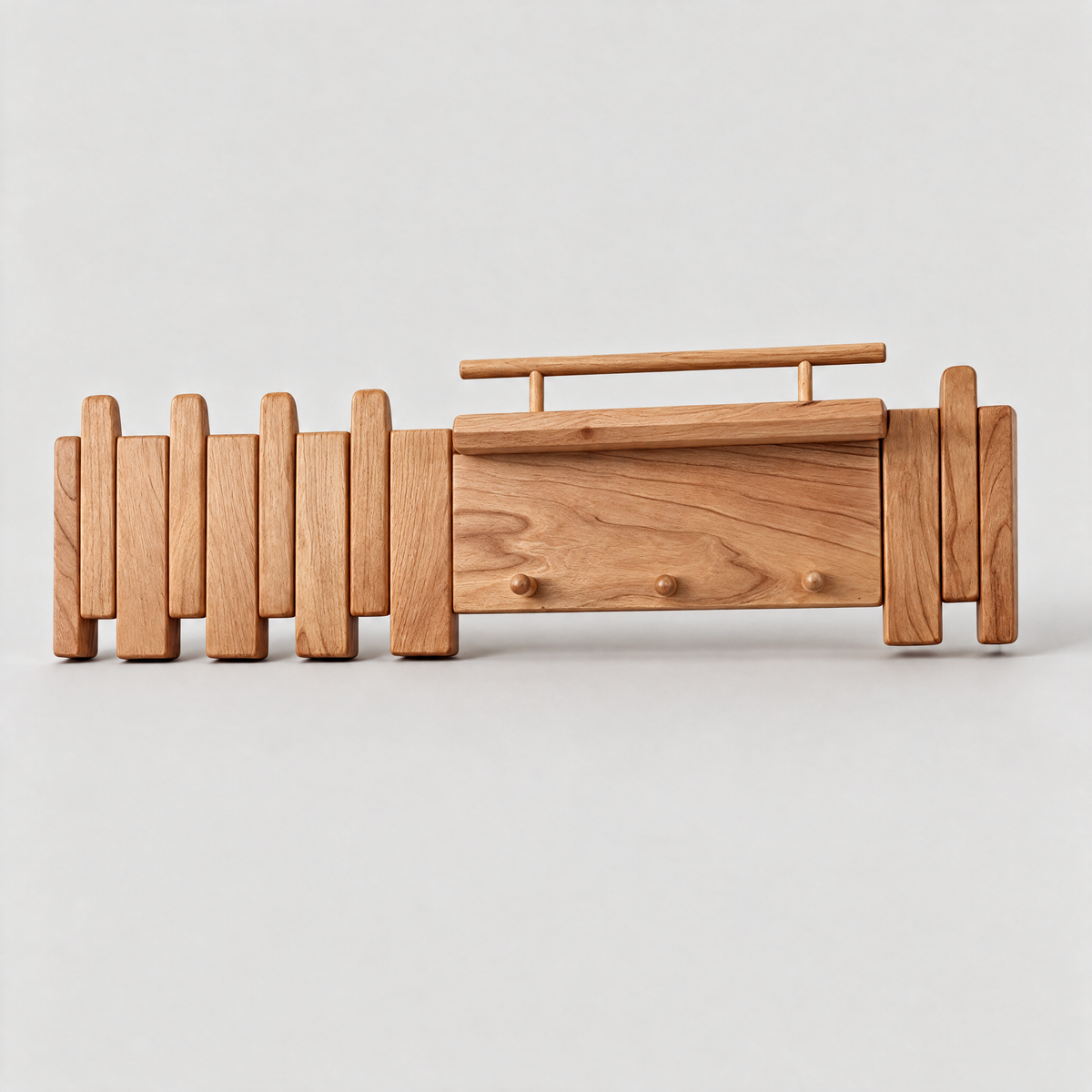 Cadence Oak Coat Rack - Oak, 11 hooks