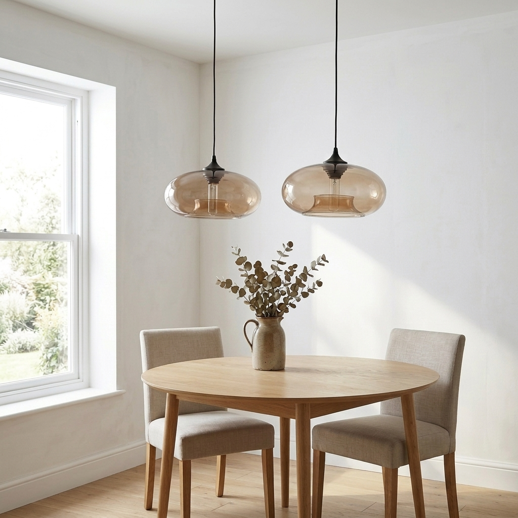 Tidewell Glass Pendant — pair over a dining table