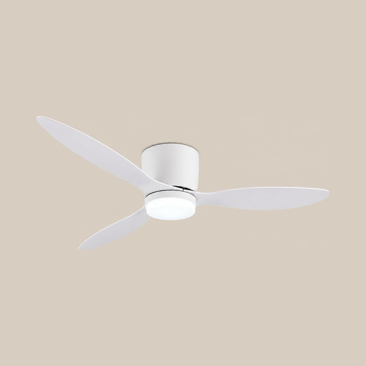 Halden Ceiling Fan — White / White hero