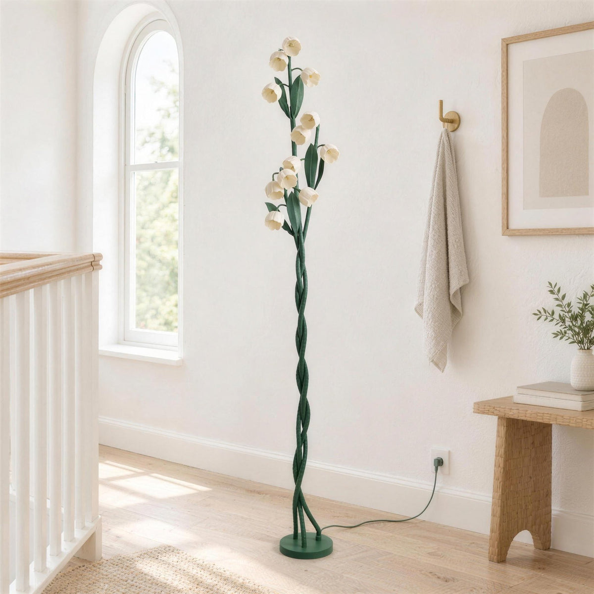 Orchid Stem Floor Lamp — hallway lifestyle