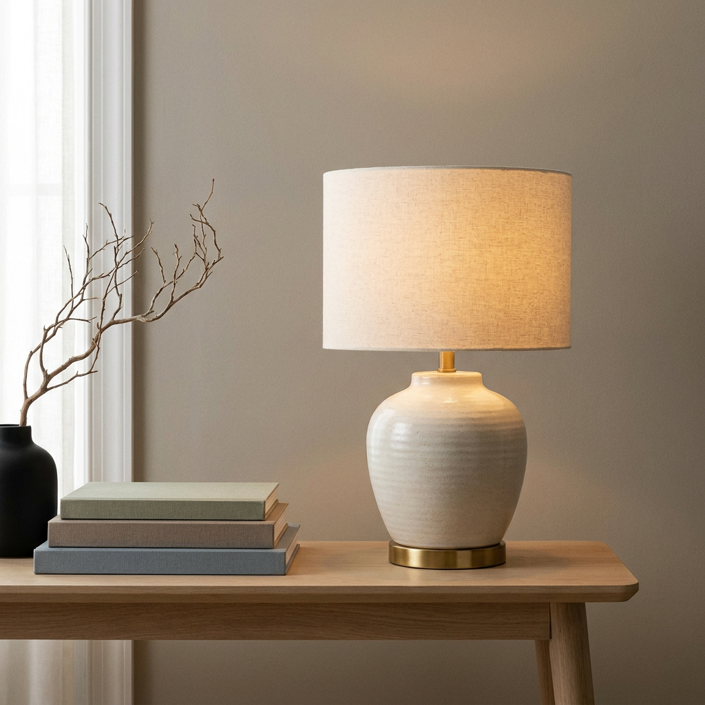 Table Lamps collection — ceramic lamp console vignette