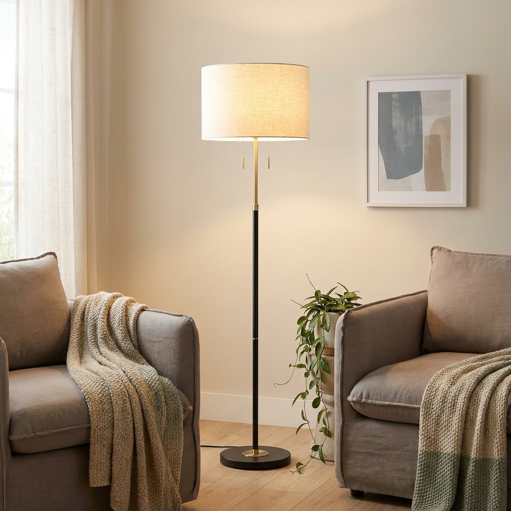 Floor Lamps collection — minimalist living room floor lamp corner