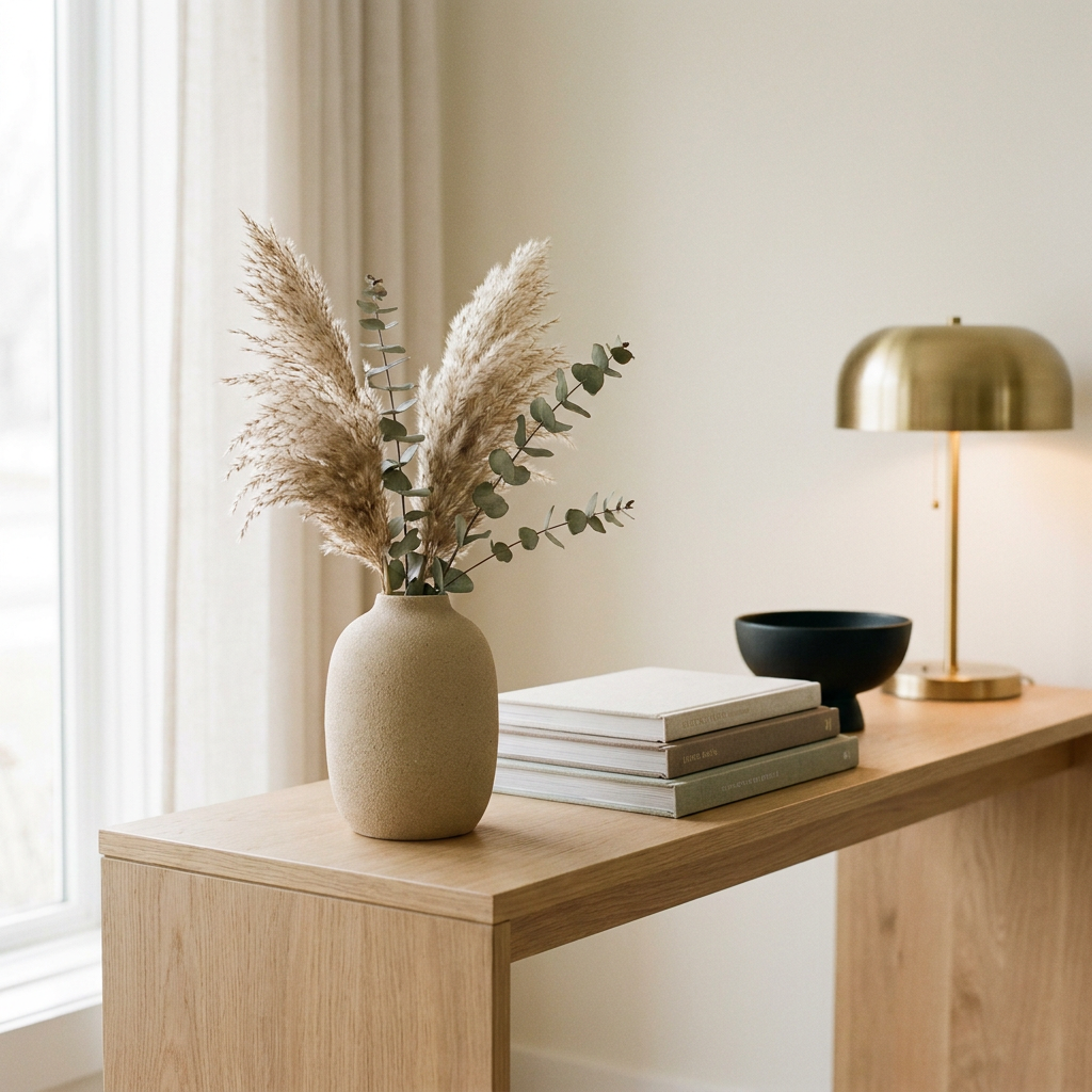 Vases & Decor Accents collection — styled console vignette