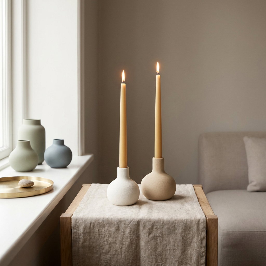 Candle Holders collection — matte ceramic candle holders vignette