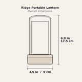 Ridge Portable Lantern — dimensions 3.5 in x 6.9 in (9 x 17.5 cm)