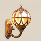 Aviary Globe Wall Lantern — Bronze finish, studio view