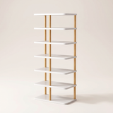 Spire Shoe Tower — hero, White 7-tier Full