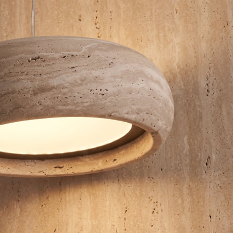 Ithaca Travertine Pendant — travertine detail