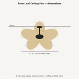 Palm Leaf Ceiling Fan — dimensions
