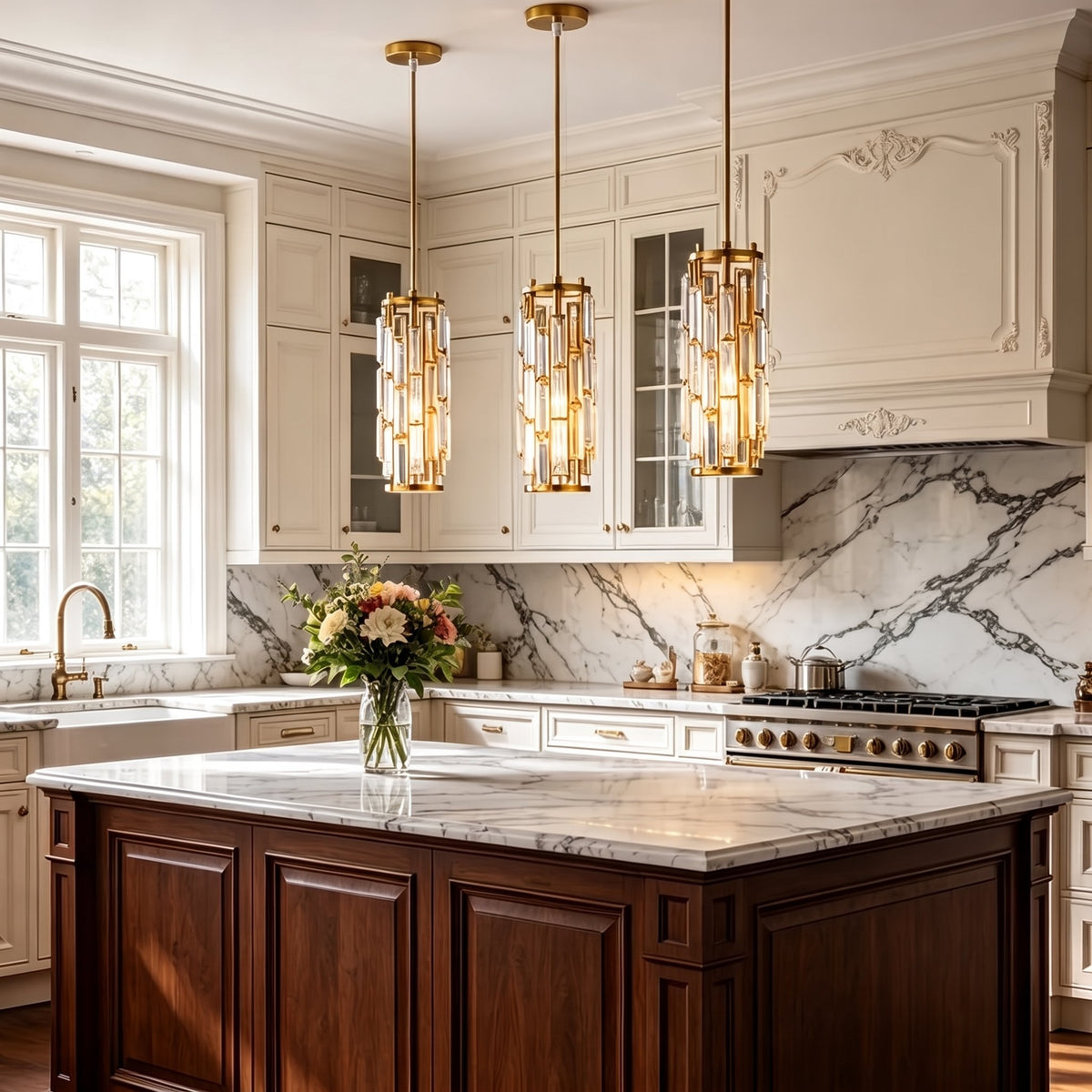 Prism Mini Pendant — gold pendants in traditional kitchen