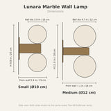 Lunara Marble Wall Lamp — dimensions