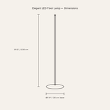 Stelo Slim Floor Lamp — dimensions