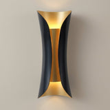 Gilt Leaf Wall Sconce — Black & Gold