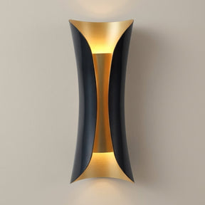 Gilt Leaf Wall Sconce — Black & Gold