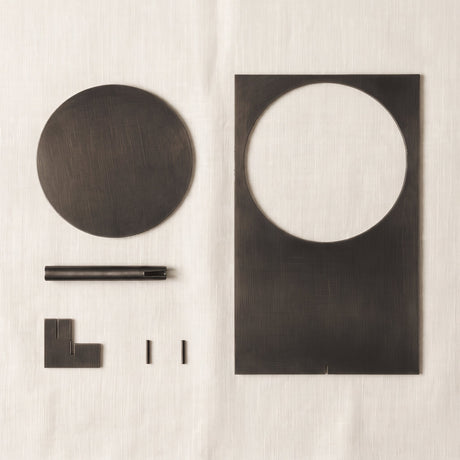 Horizon Disc Table Lamp — components flat lay