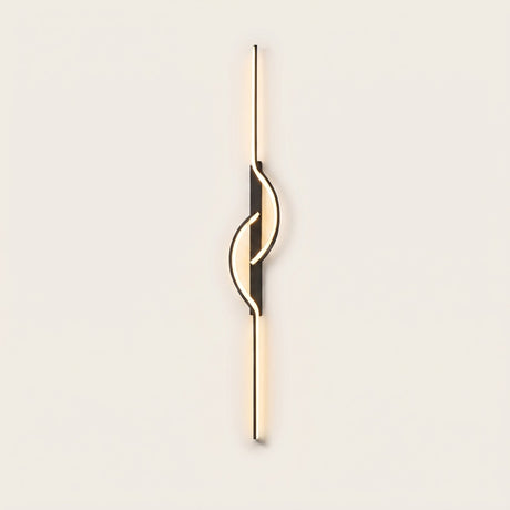 Halo Bar Wall Sconce — hero, warm light, full length