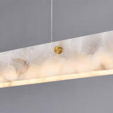 Lustra Marble Linear Pendant — brass stud and marble veining detail