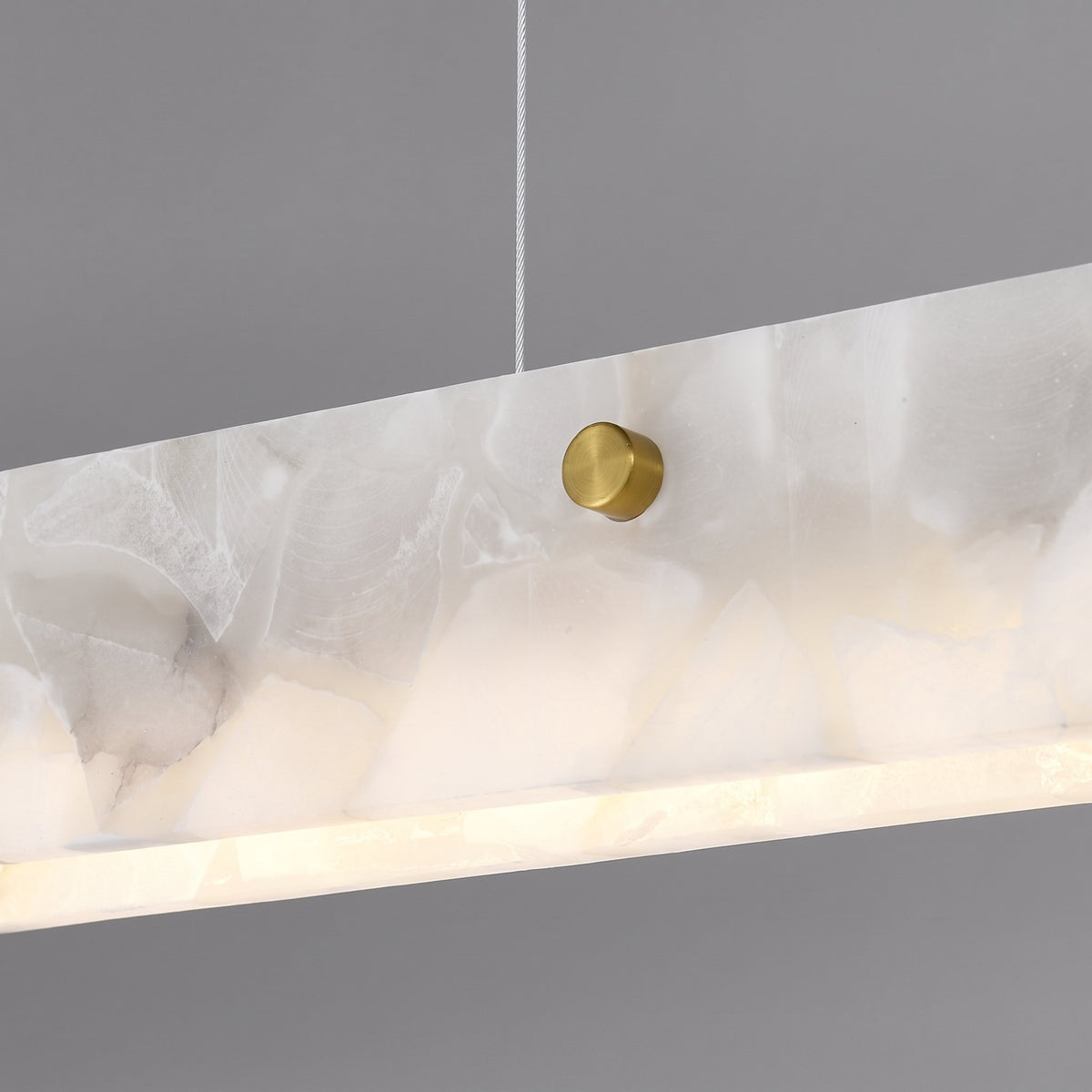 Lustra Marble Linear Pendant — close-up of marble texture