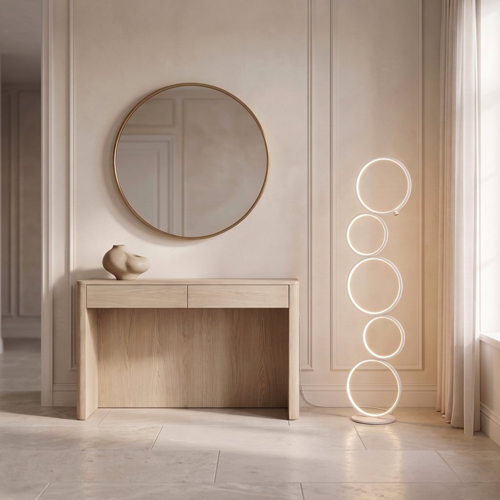 Nordic Ring Floor Lamp — White entry lifestyle